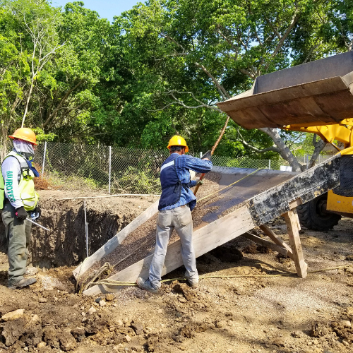 Estabilización de suelo arena