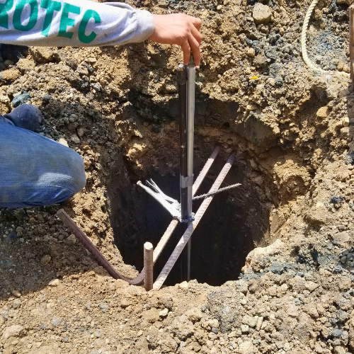 Columna de grava en plataforma