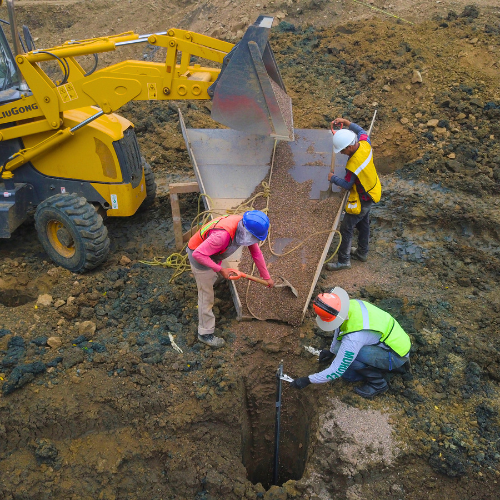Refuerzo en suelo arenoso